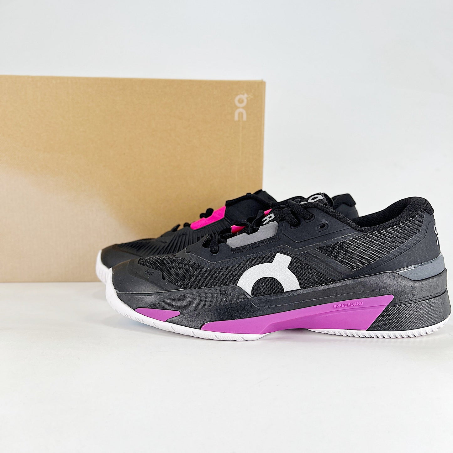 On The Roger Slam – Black & Violet Purple Unisex Breathable Anti-Slip Tennis Shoes