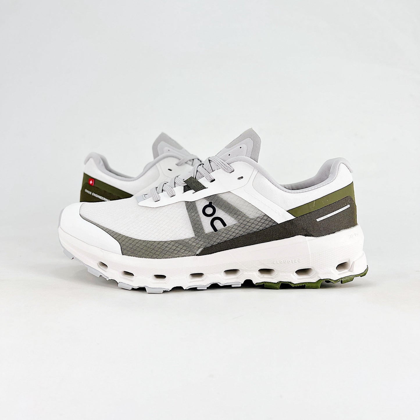 On Running Cloudnova – White & Olive Green Unisex Lifestyle Running Shoes