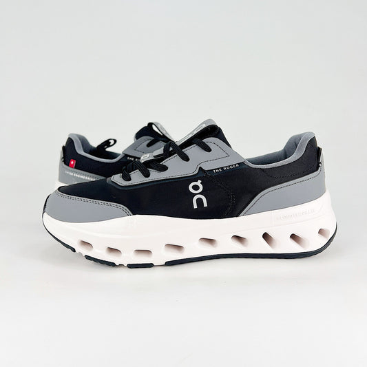 On The Roger Clubhouse Pro – Black & Steel Grey Unisex Premium Tennis-Inspired Lifestyle Sneakers