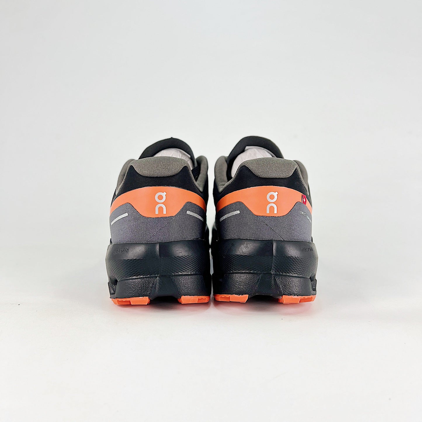 On Running Cloudvista – Black & Grey & Coral Orange Unisex High-Performance Trail Running Shoes