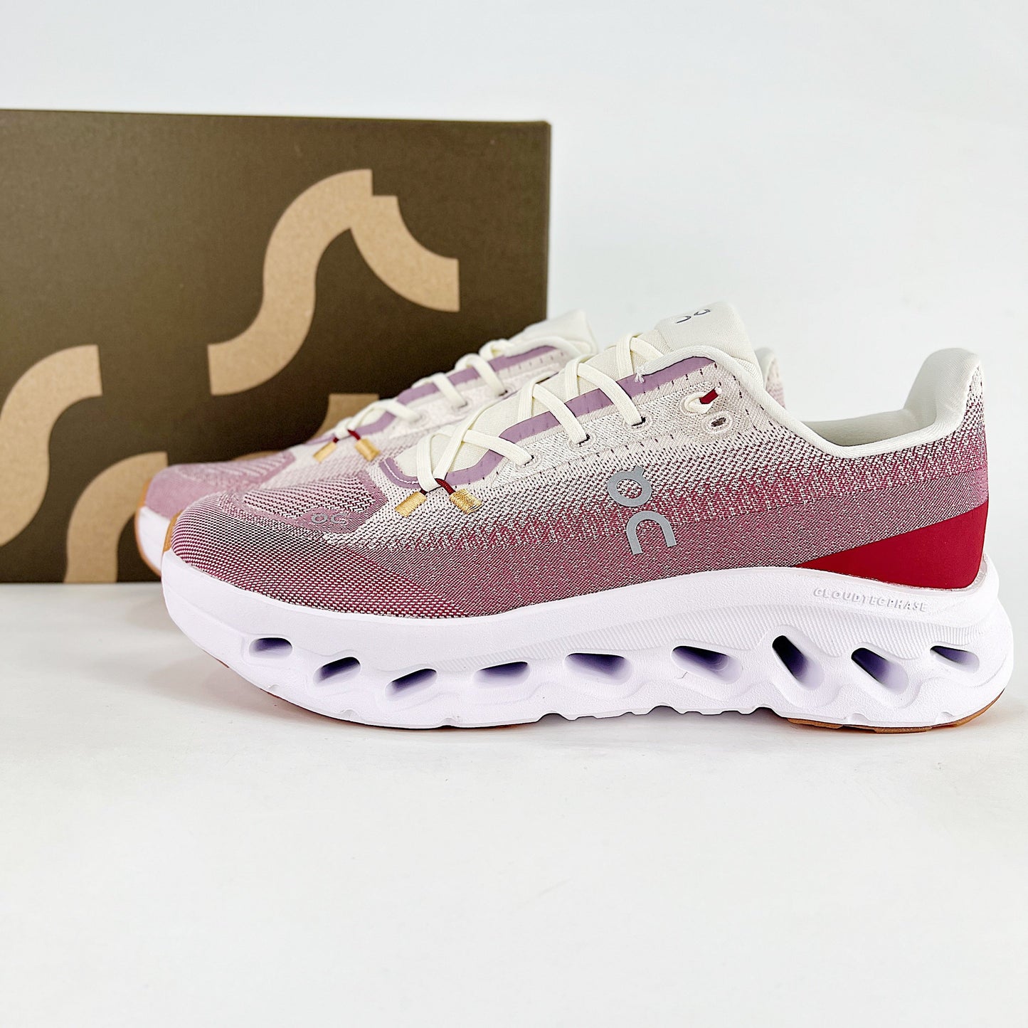 On Running Cloudeclipse – Rose & White Unisex High-Performance Road Running Shoes