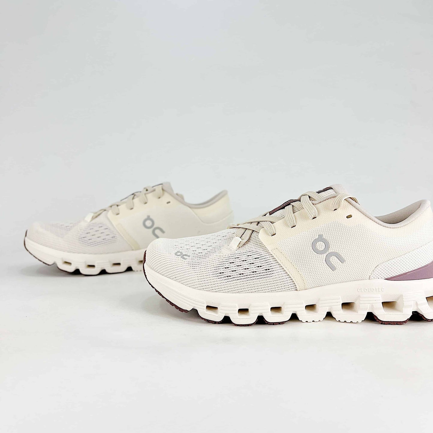 On Cloud X 4 – Ivory & Mauve Rose Women's Versatile Training & Lifestyle Shoes