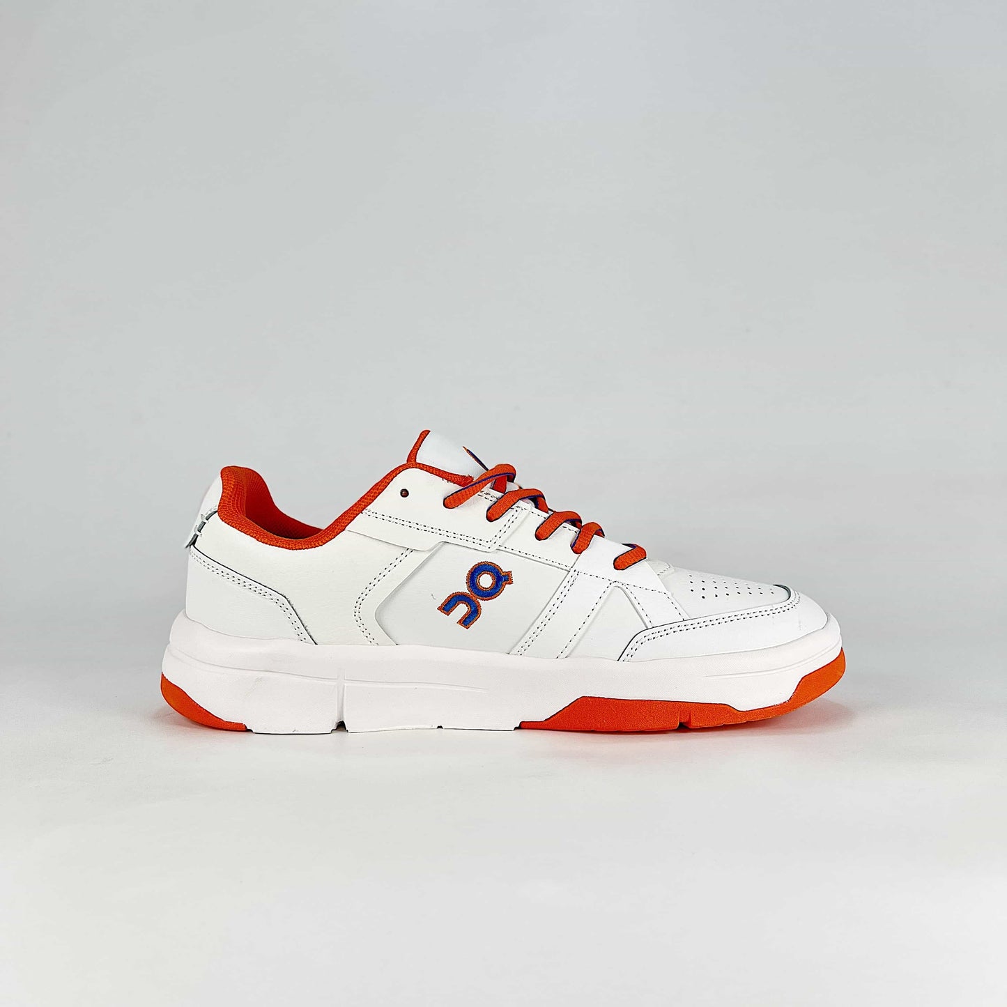 On THE ROGER CH Varsity – White & Flame Orange Unisex Premium Tennis-Inspired Lifestyle Sneakers