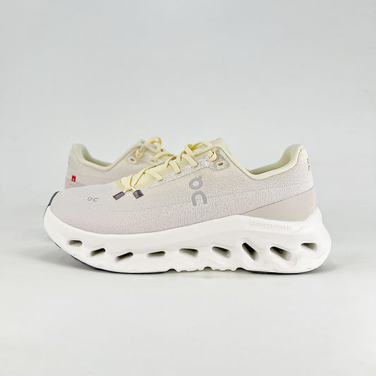 On Running Cloudeclipse – Ivory & Lemon Yellow Unisex High-Performance Road Running Shoes