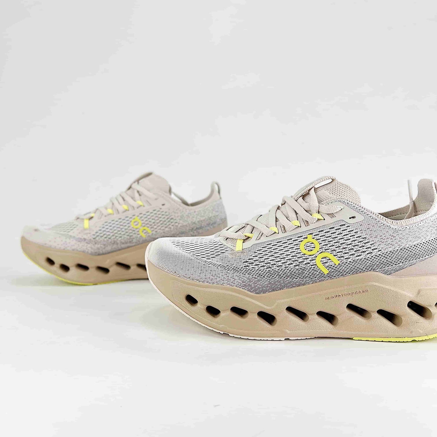 On Cloudsurfer Max – Sand & Pearl Unisex Soft Cushioned Breathable Running Shoes