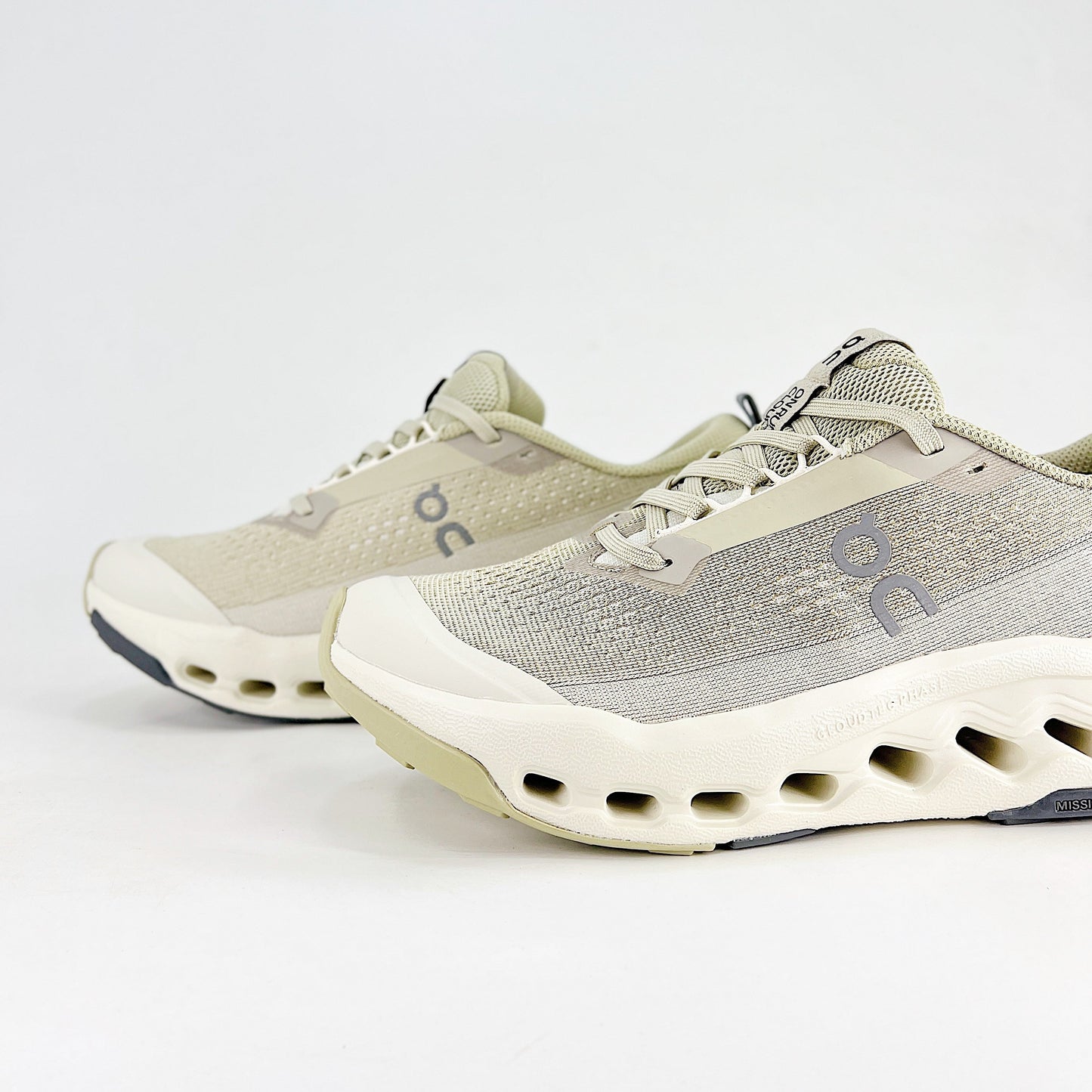 On Cloudsurfer Trail 2 – Sand & Sage Green Unisex Soft Cushioned Breathable Trail Running Shoes