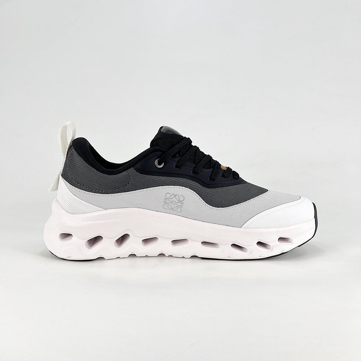 On x Loewe Cloudsurfer – Black & Charcoal Grey Unisex Premium Collaboration Lightweight Lifestyle Sneakers