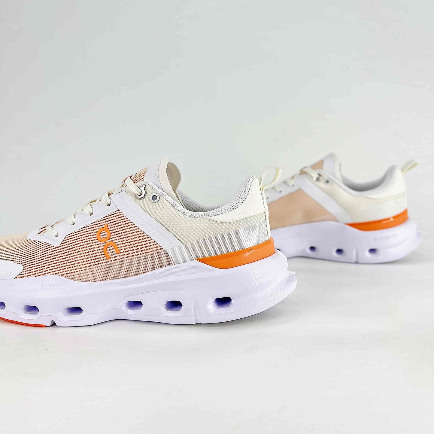 On Running Cloudmonster – White & Orange Unisex Maximum Cushion Road Running Shoes