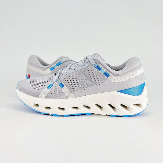 On Cloudsurfer 2 – Ice Grey & Azure Blue Unisex Soft Cushioned Breathable Running Shoes