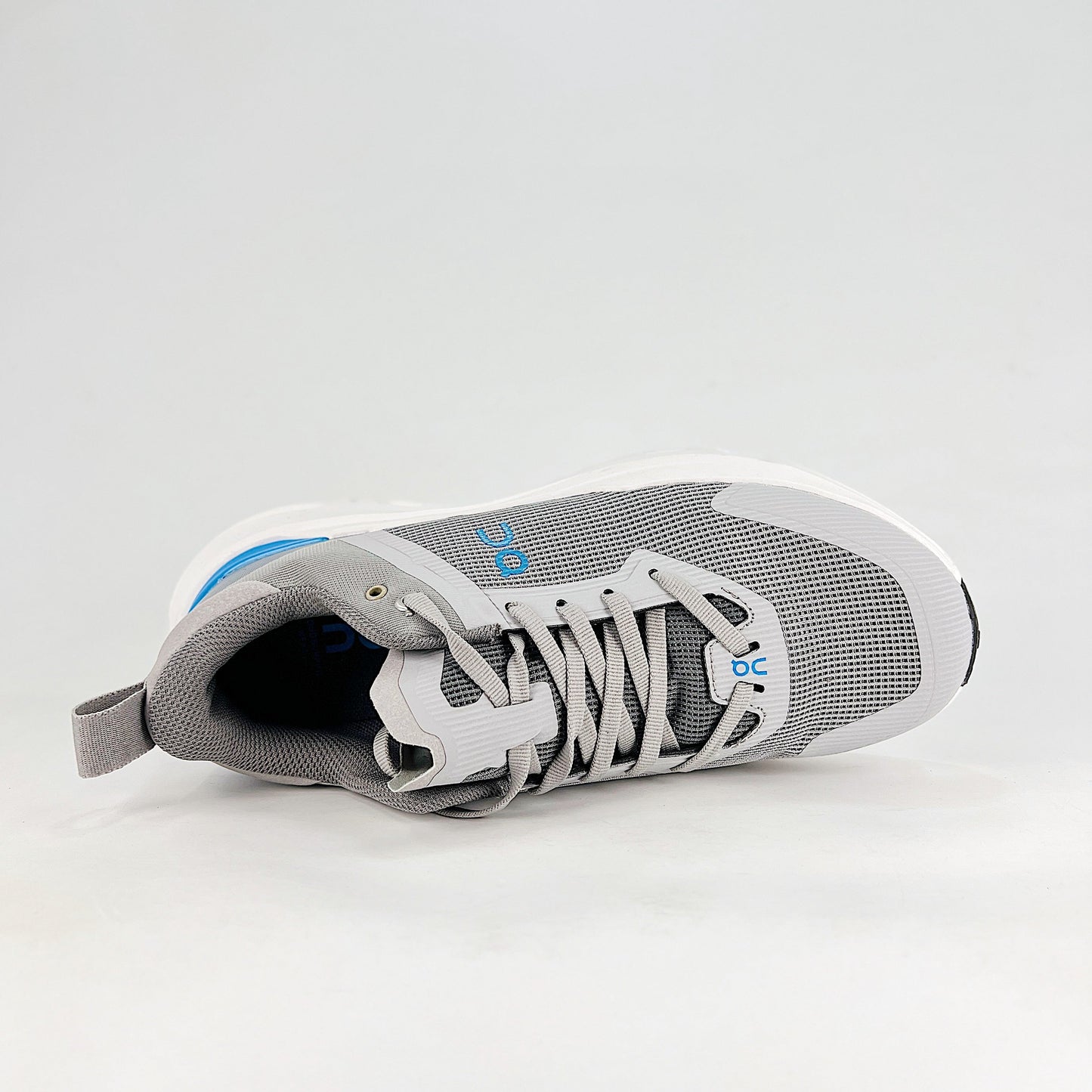 On Running Cloudmonster – Grey & Cobalt Blue Unisex Maximum Cushion Road Running Shoes