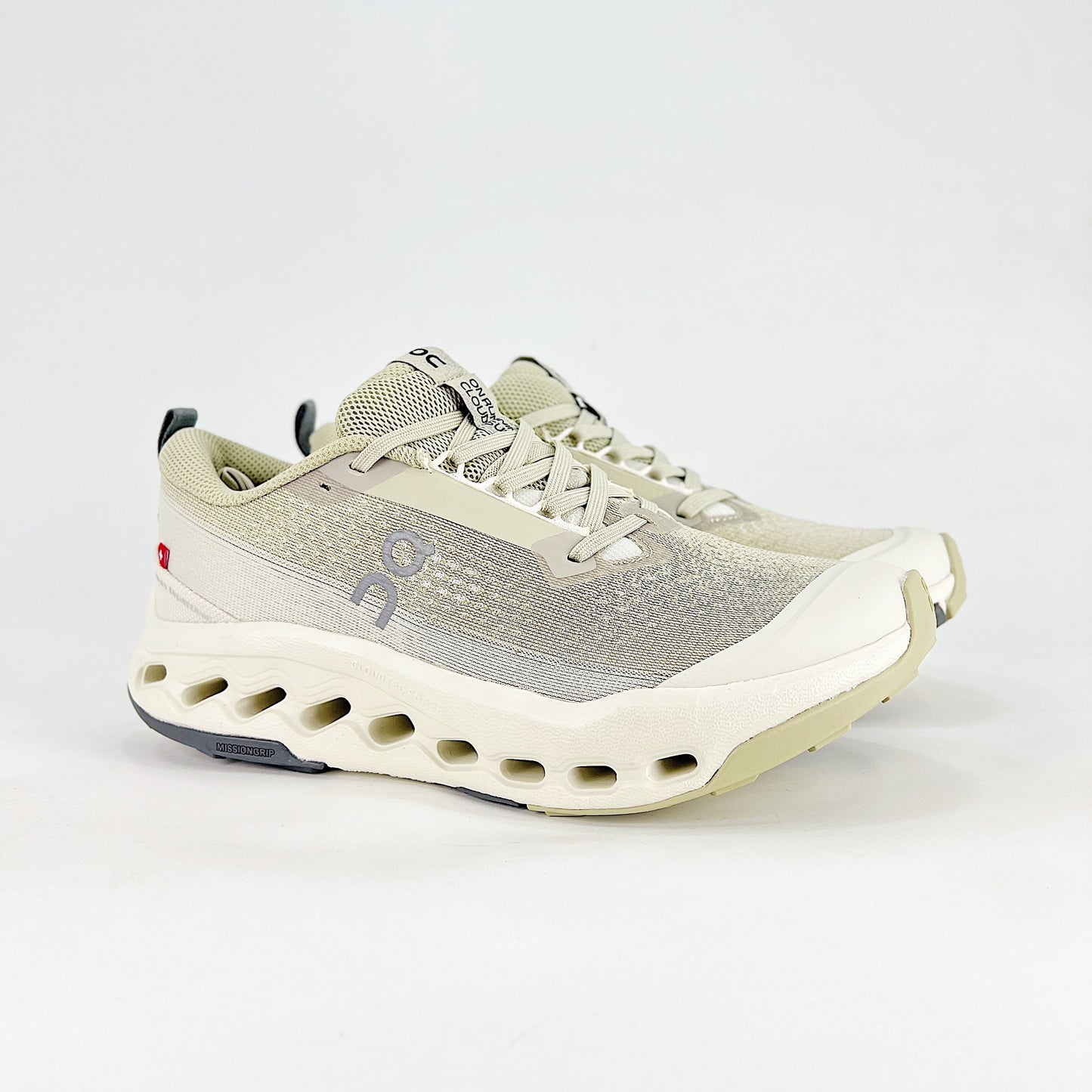 On Cloudsurfer Trail 2 – Sand & Sage Green Unisex Soft Cushioned Breathable Trail Running Shoes