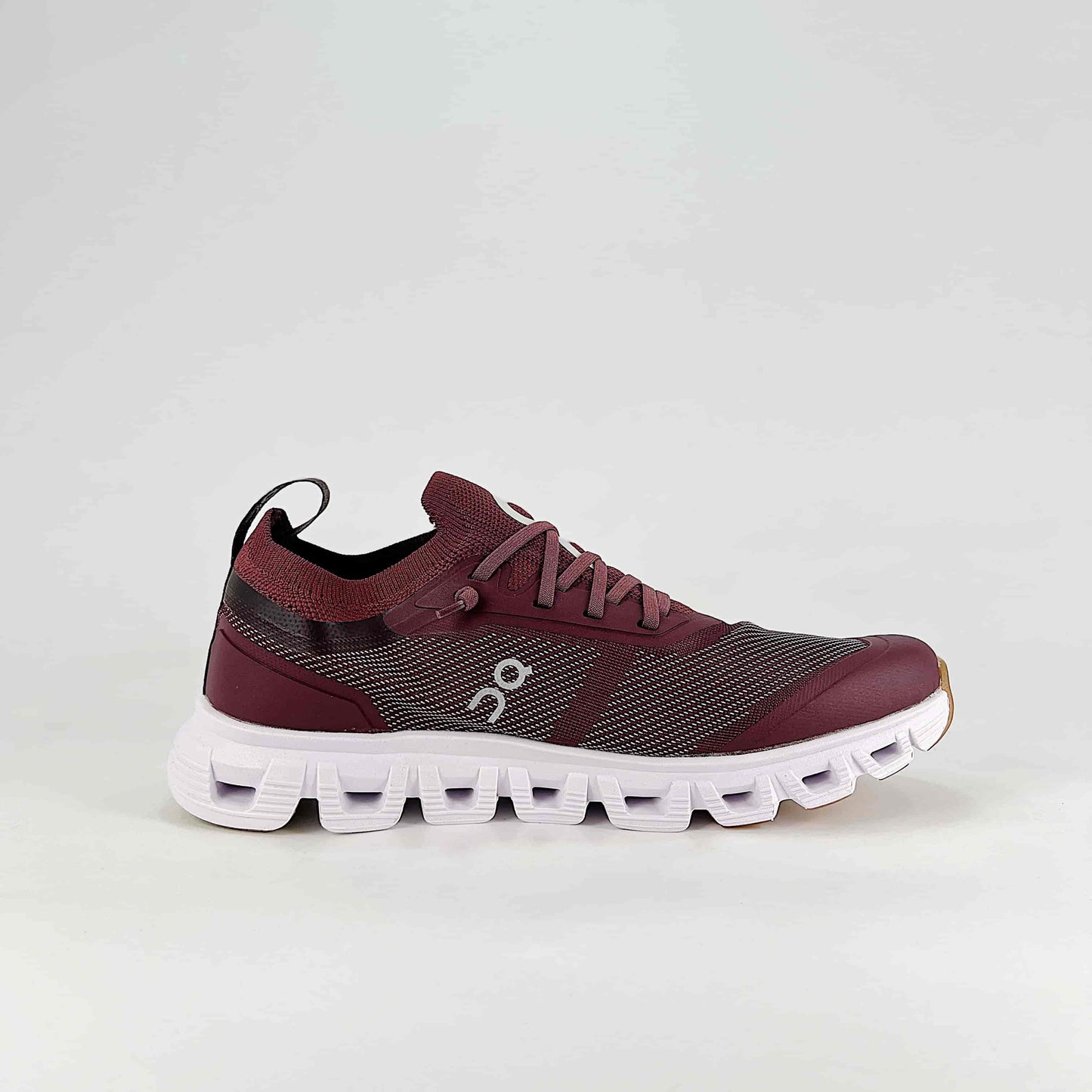 On Running Cloud 6 Versa – Burgundy, Black & White Unisex Lifestyle Running Shoes