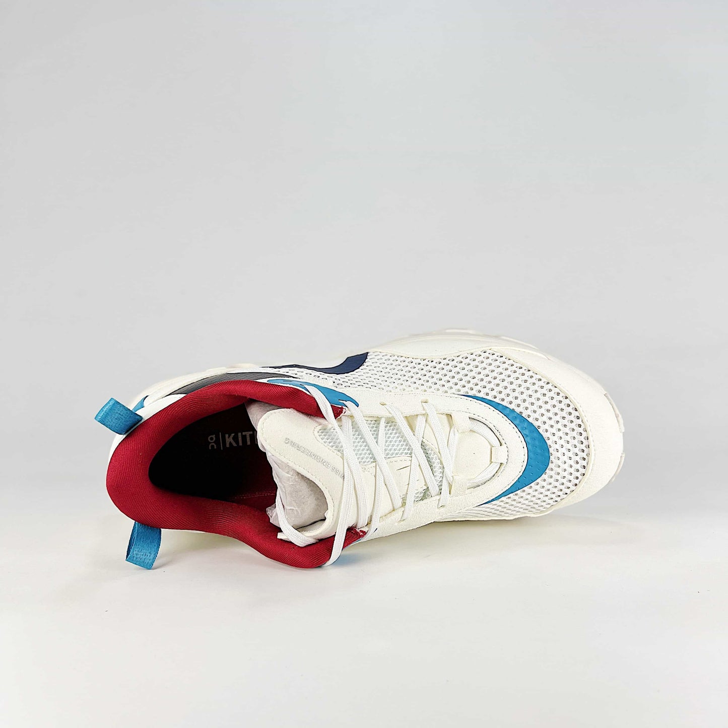 On x KITH K-Tech 2 – White, Navy Blue & Cyan Unisex Limited Edition Lifestyle Shoes