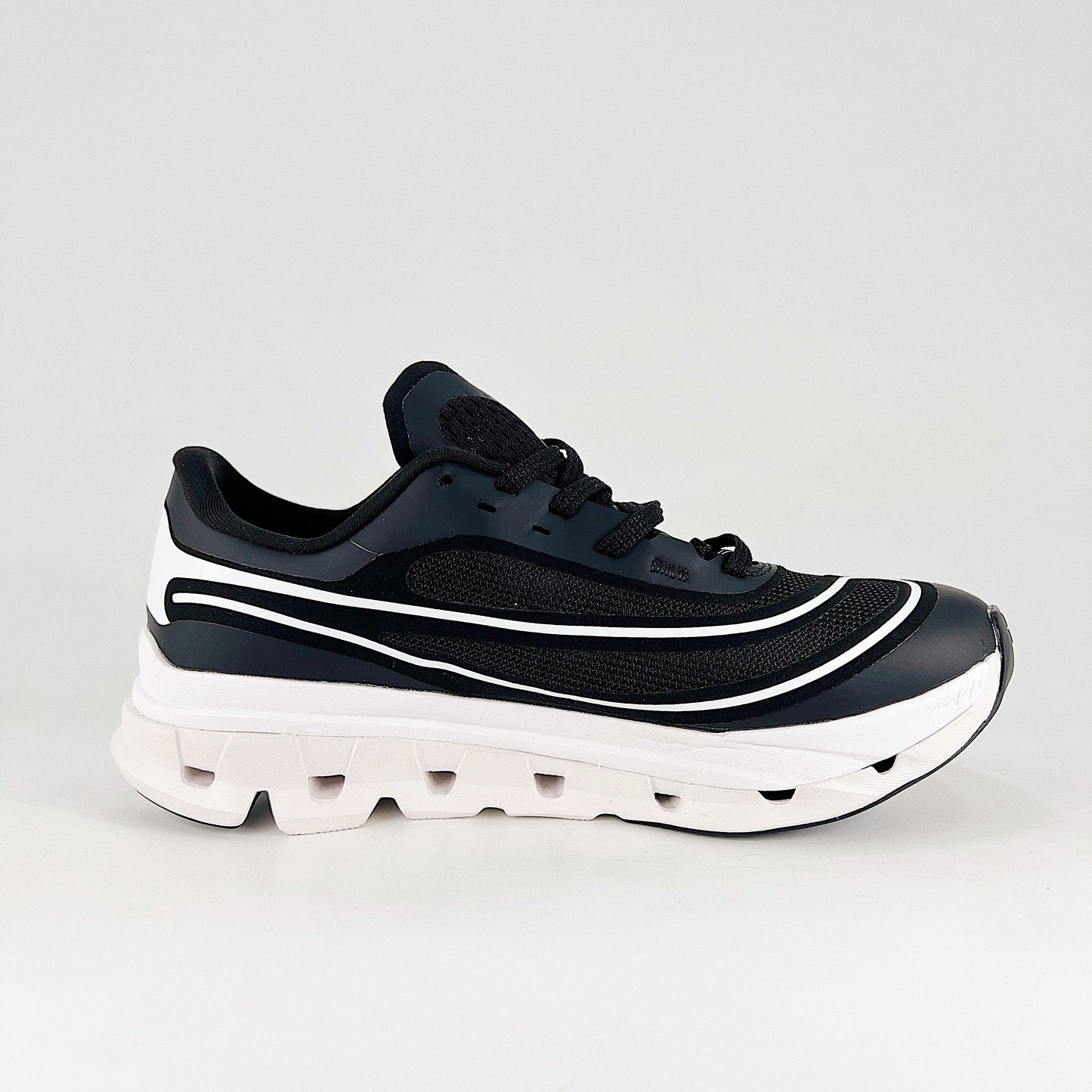 On Cloudflow 5 AD – Black & White Unisex Lightweight Breathable Comfortable Running Shoes