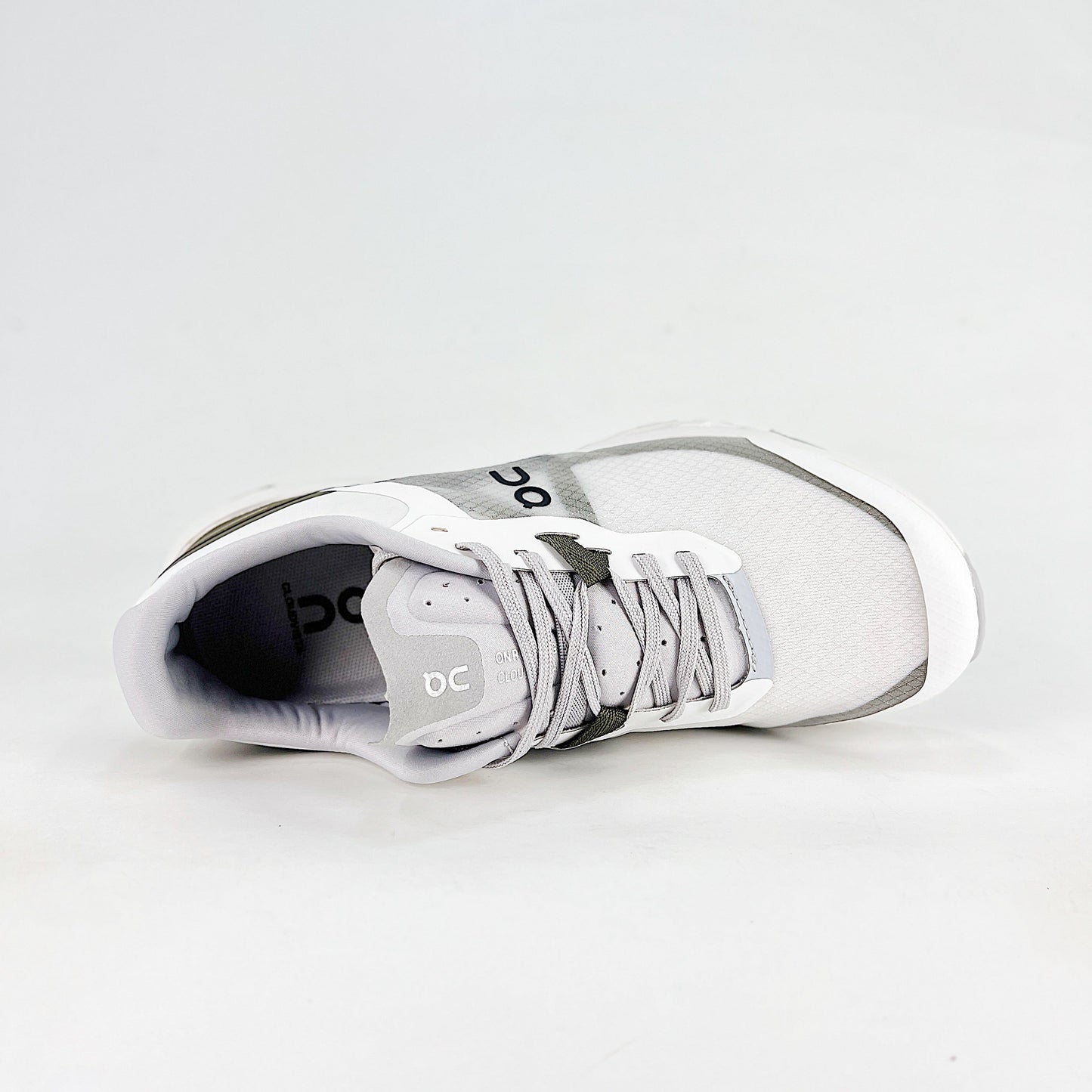 On Running Cloudnova – White & Olive Green Unisex Lifestyle Running Shoes