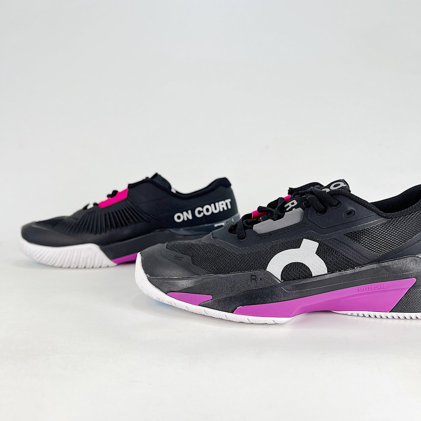 On The Roger Slam – Black & Violet Purple Unisex Breathable Anti-Slip Tennis Shoes