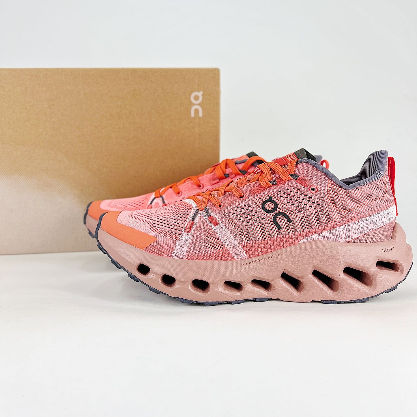 On Cloudsurfer Trail – Rose Terracotta & Burnt Orange Unisex Lightweight Breathable Trail Running Shoes