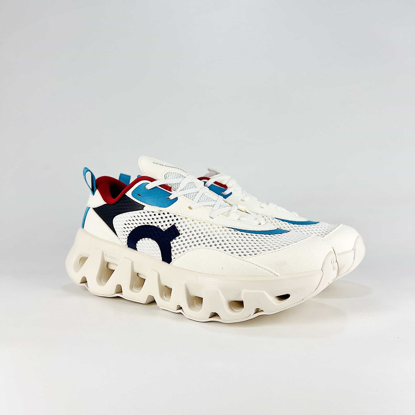On x KITH K-Tech 2 – White, Navy Blue & Cyan Unisex Limited Edition Lifestyle Shoes