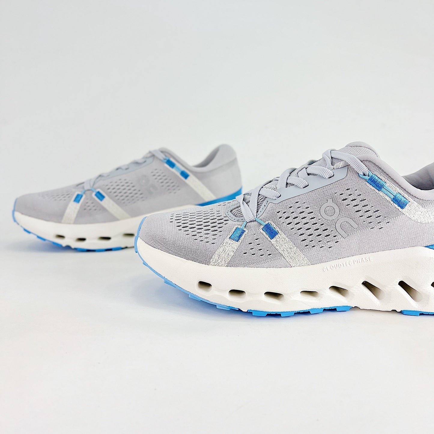 On Cloudsurfer 2 – Ice Grey & Azure Blue Unisex Soft Cushioned Breathable Running Shoes