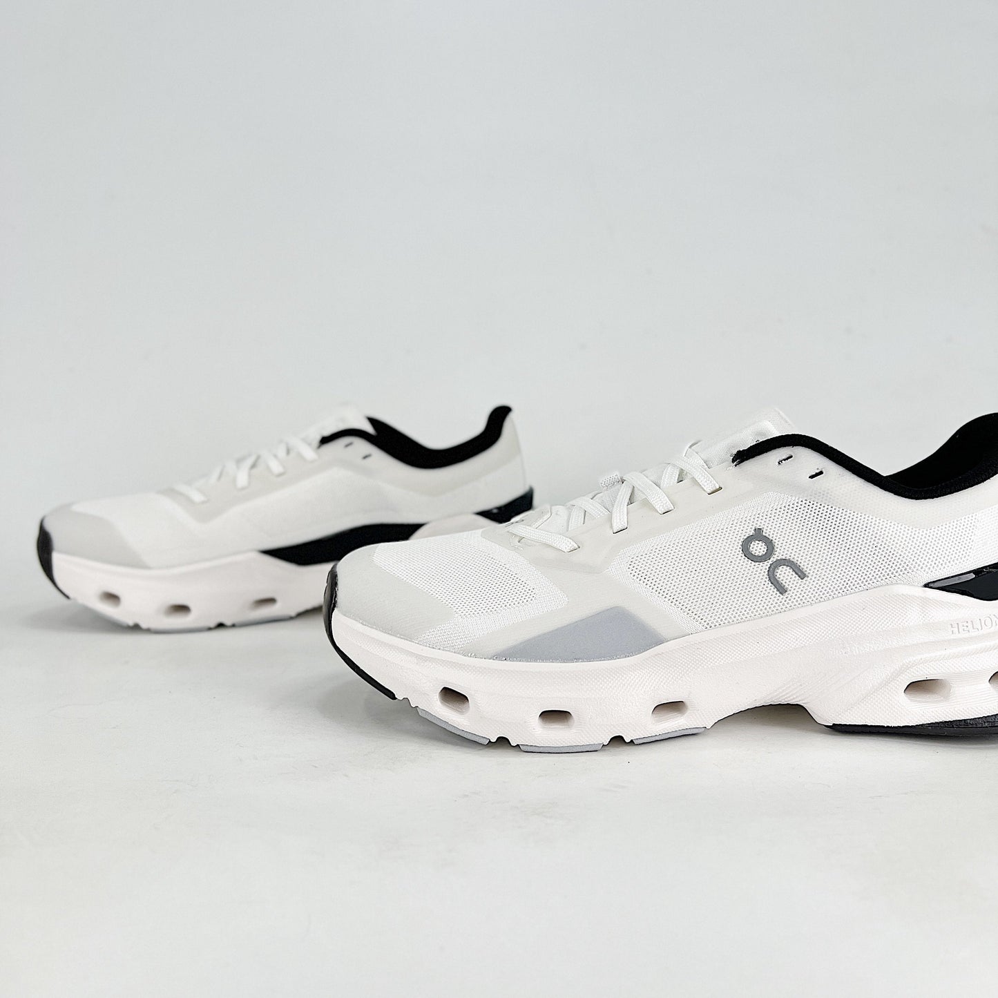 On Running Cloudmonster – White & Black Unisex Maximum Cushion Running Shoes