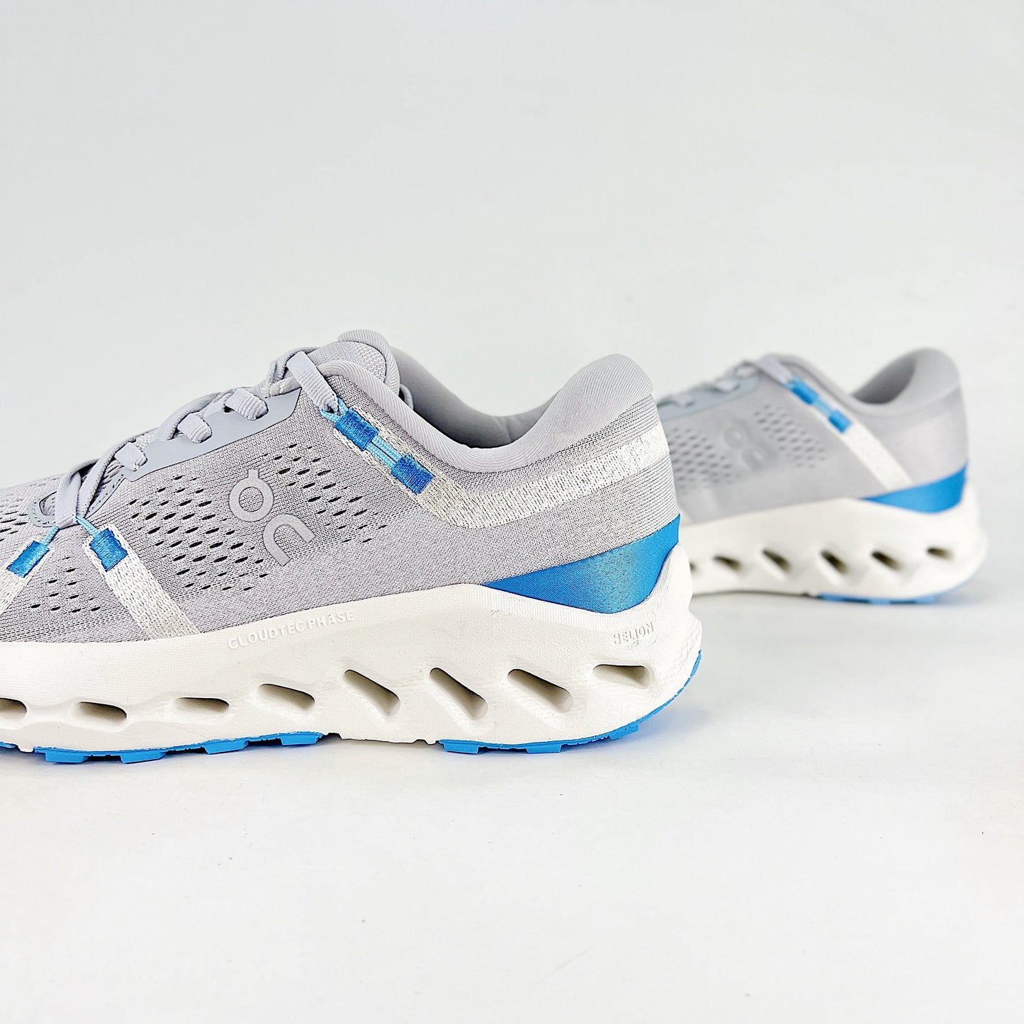 On Cloudsurfer 2 – Ice Grey & Azure Blue Unisex Soft Cushioned Breathable Running Shoes