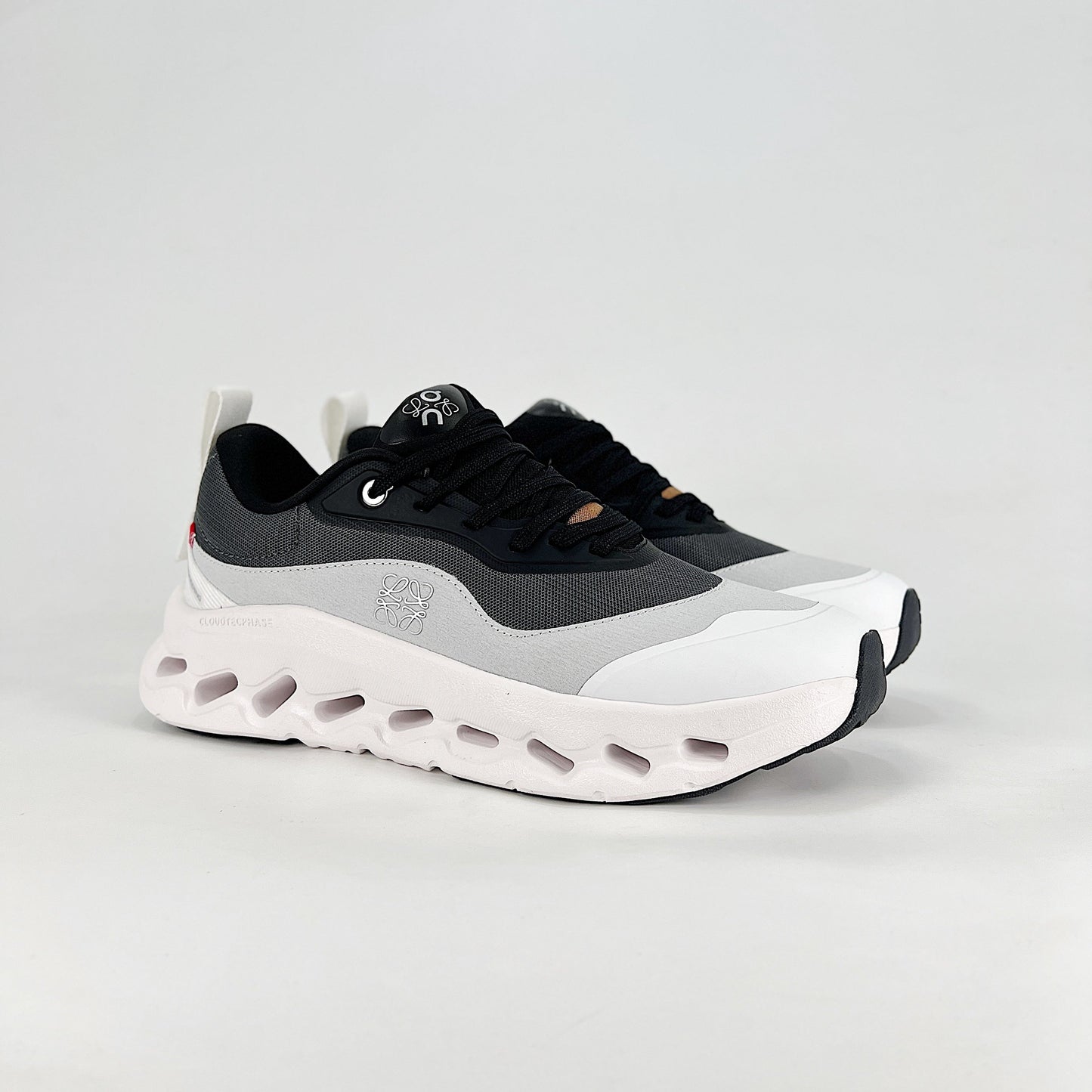 On x Loewe Cloudsurfer – Black & Charcoal Grey Unisex Premium Collaboration Lightweight Lifestyle Sneakers